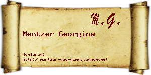 Mentzer Georgina névjegykártya